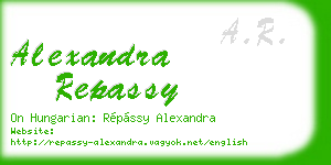 alexandra repassy business card