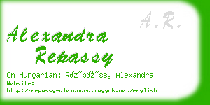 alexandra repassy business card